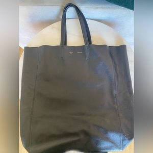 Celine Black Bi-Cabas Vertical Tote